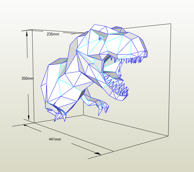 Tiranosaurio Rex papercraft