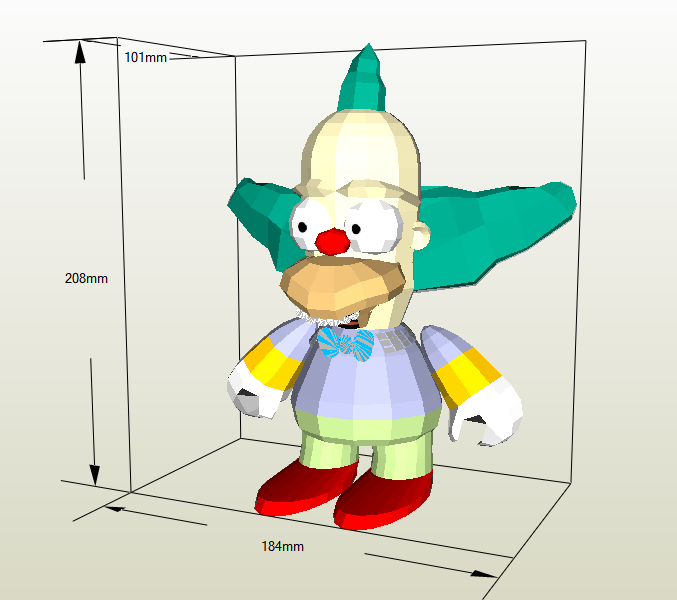 Krust el payaso papercraft