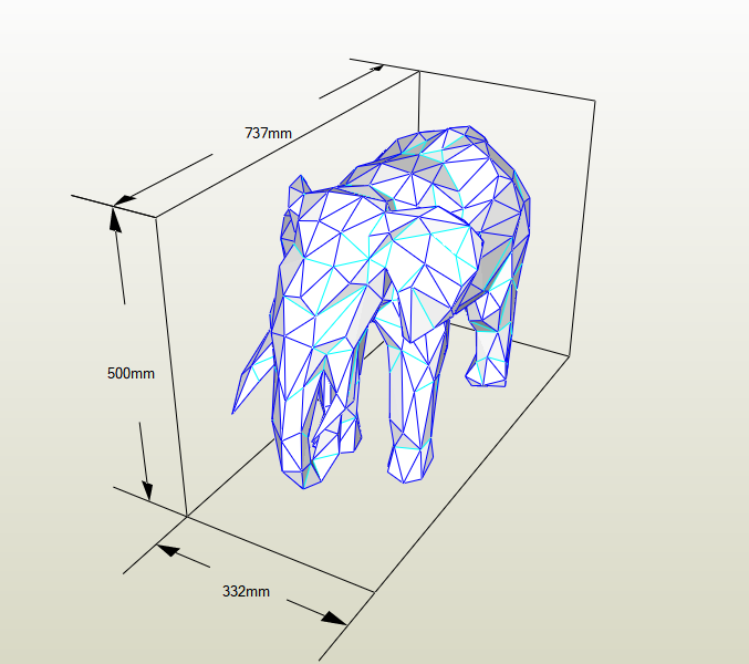 Elefante papercraft