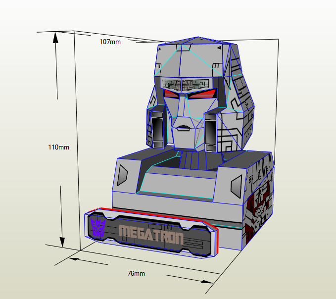 Busto Megatron Papercraft