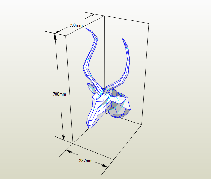 ANtilope lowpoly papercraft