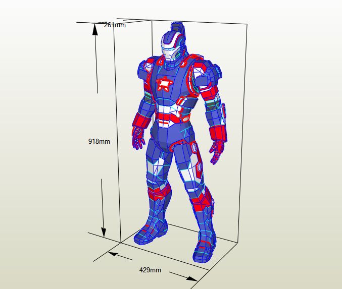Iron Patriot papercraft