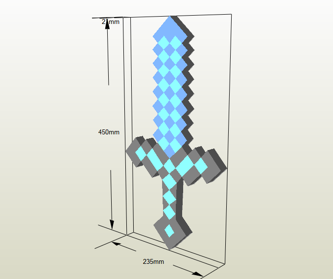 Espada de diamante papercraft