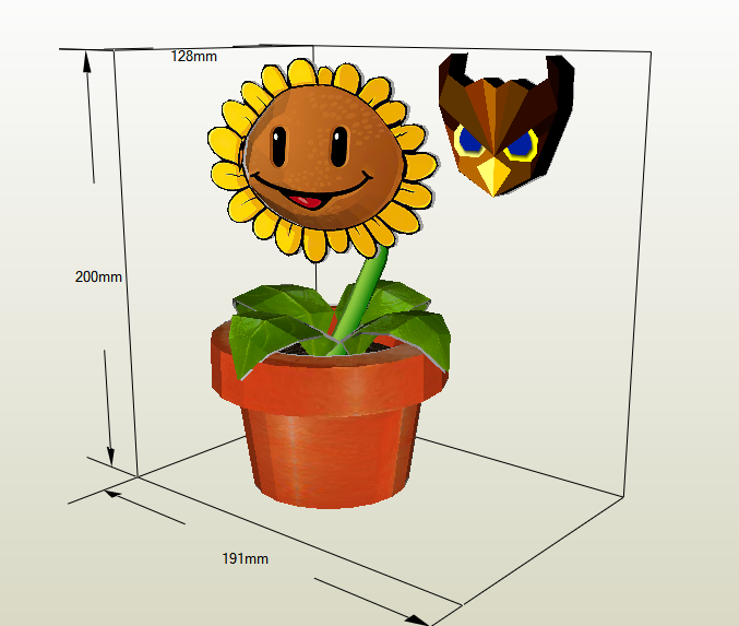 Girasol papercraft