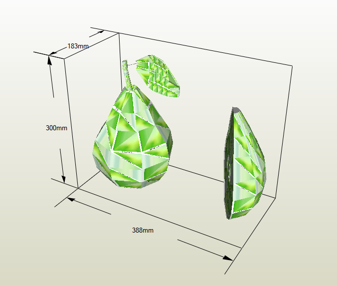 Pera lowpoly papercraft