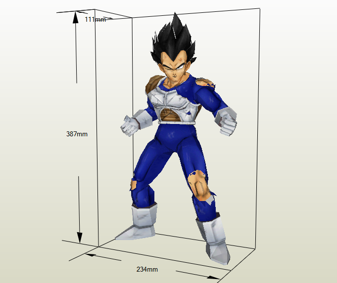 Vegeta papercraft