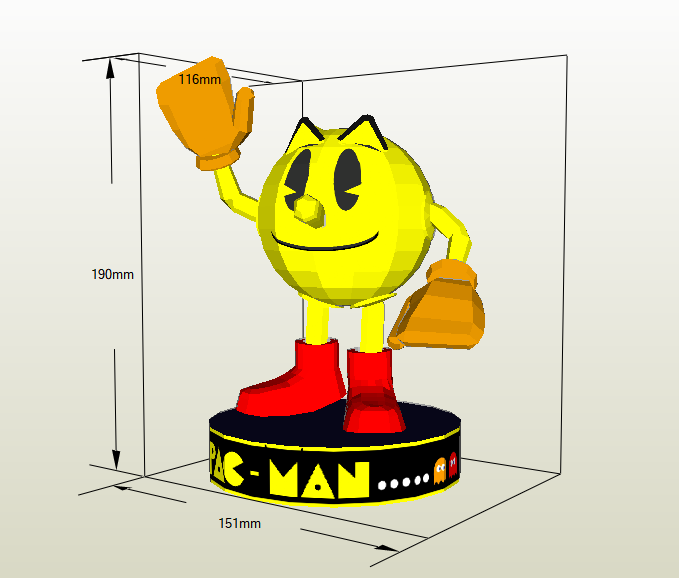 Pac-Man papercraft