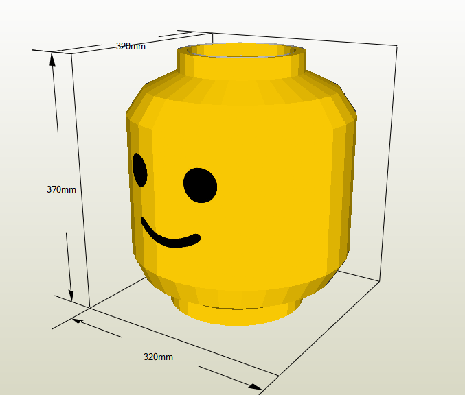Cabeza de Lego papercraft