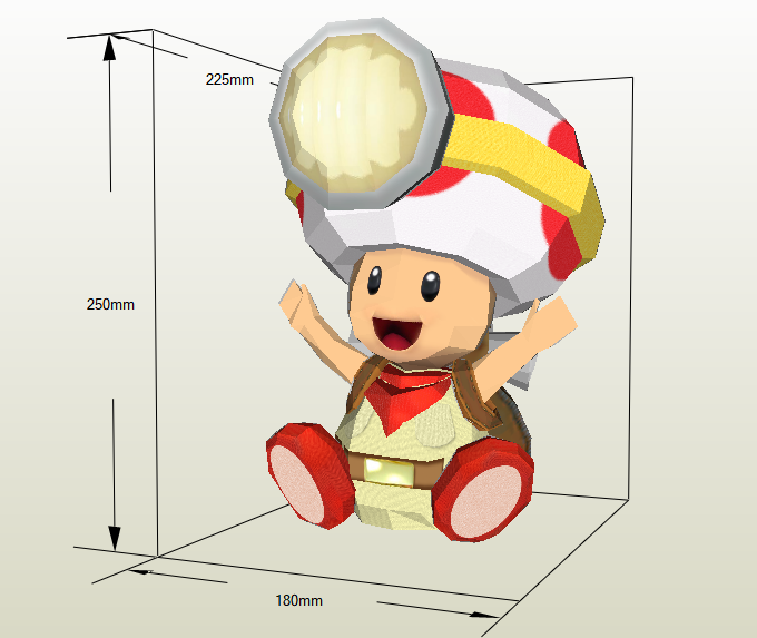 Toad papercraft