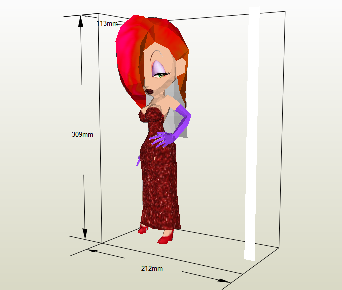 Jessica Rabbit papercraft