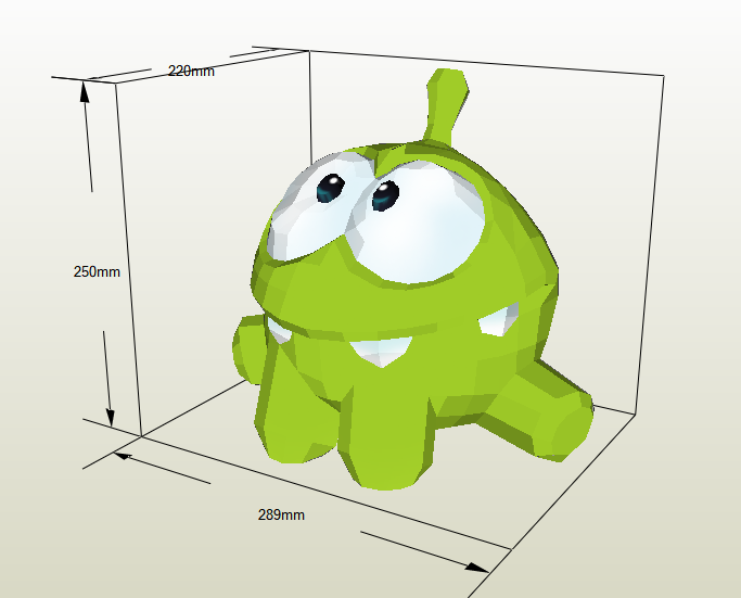 Om Nom papercraft