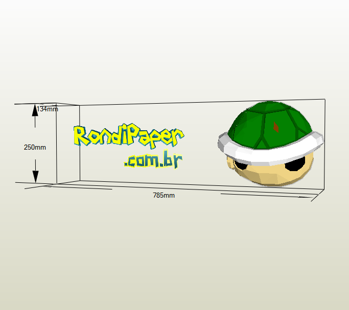 Caparazón Koopa Troopa papercraft