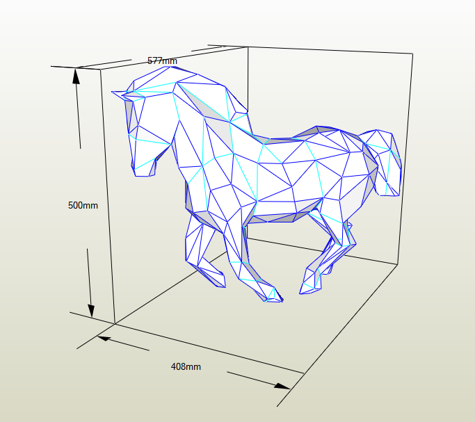 Caballo Lowpoly papercraft