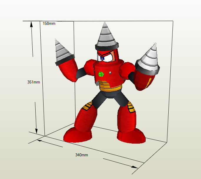 Drillman papercraft