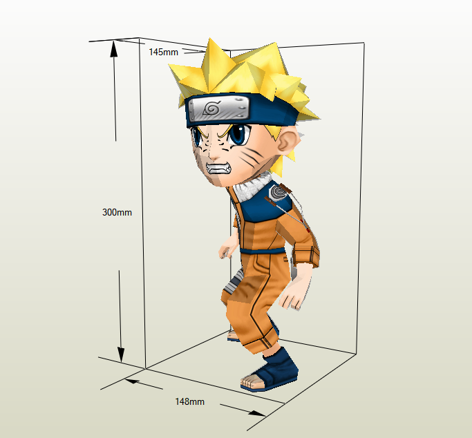 Naruto chibi papercraft