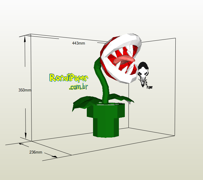 Planta Piraña papercraft