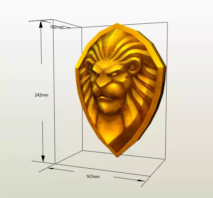 Escudo Alianza Warcraft papercraft