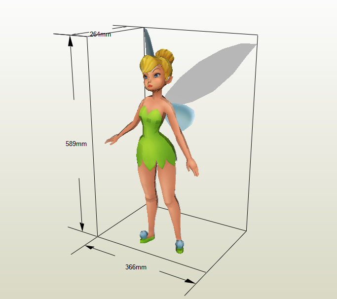 Campanita papercraft