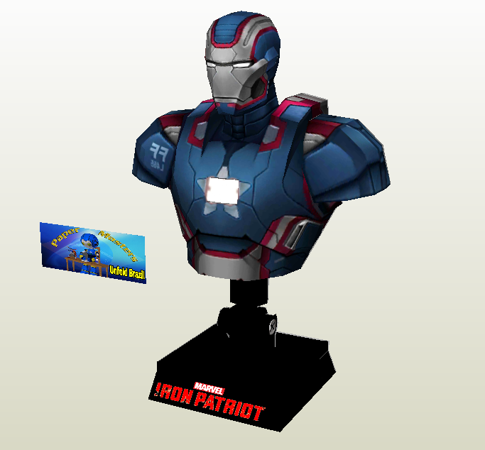 Busto Iron Patriot Papercraft
