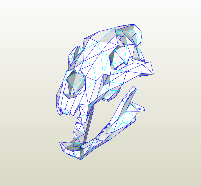 Cráneo de León papercraft
