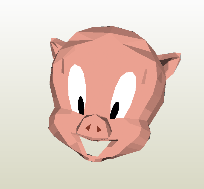 Máscara Porky papercraft