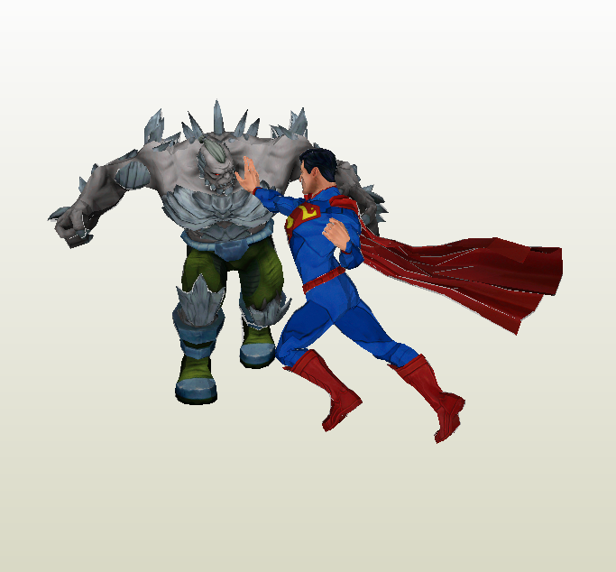 Superman vs Doomsday papercraft