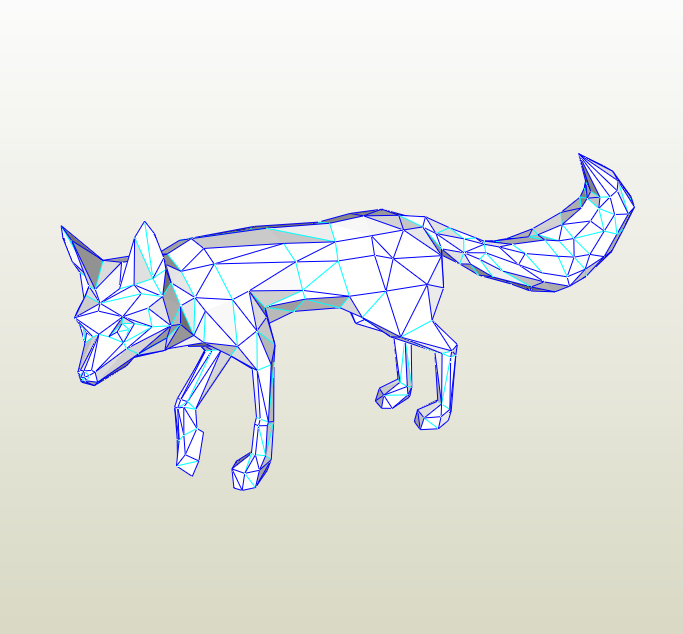 Zorro lowpoly papercraft