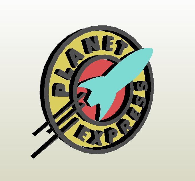 Logo Planet Express papercraft