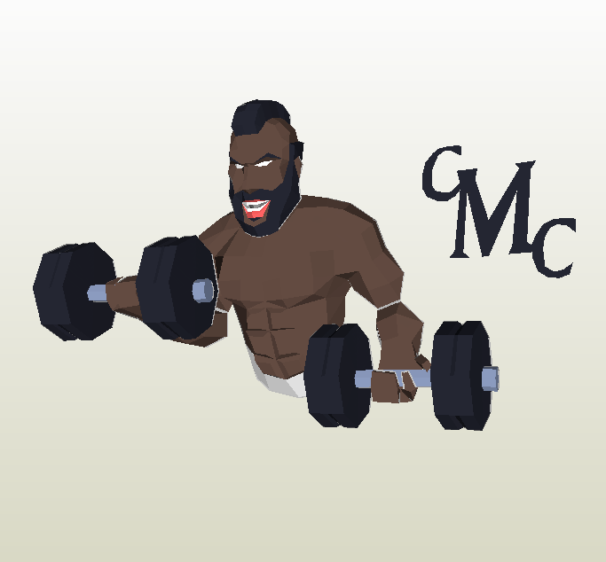 Mr. T papercraft