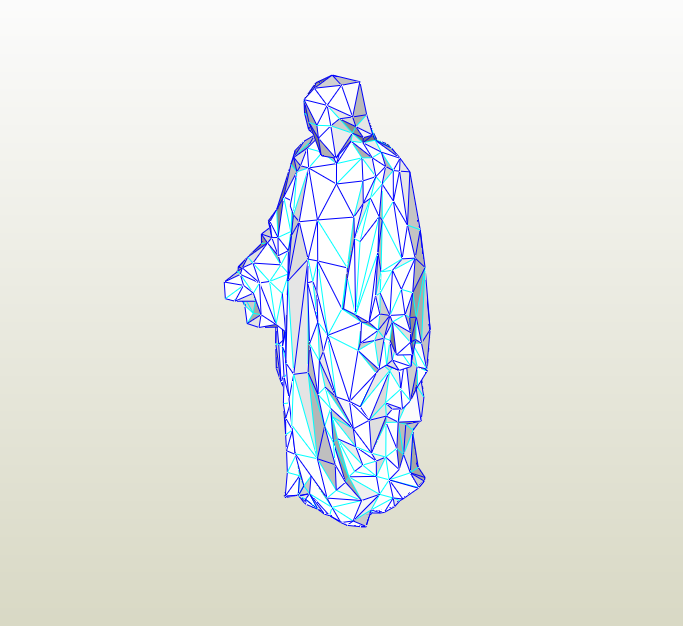 Estatua de Jesús papercraft