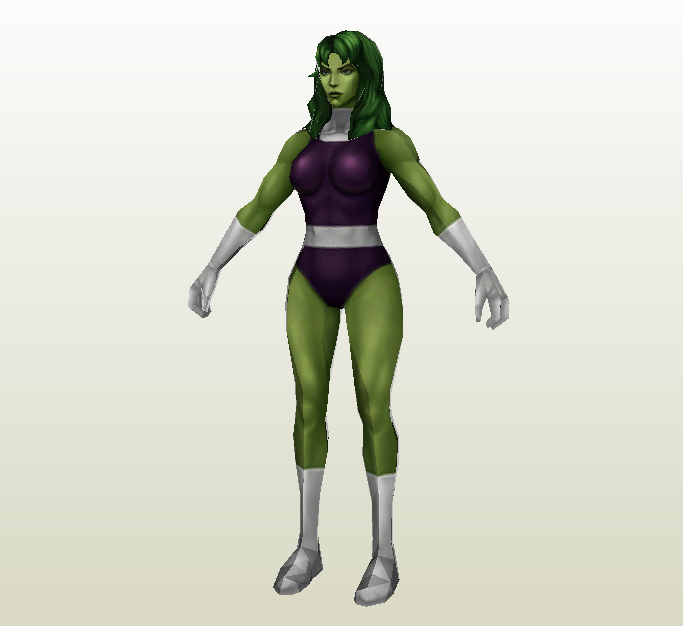 She Hulk papercraft