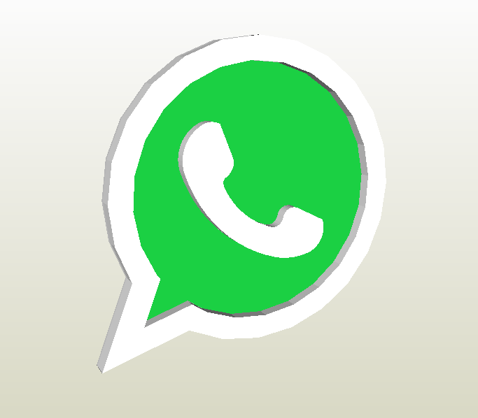 Logo WhatsApp papercraft