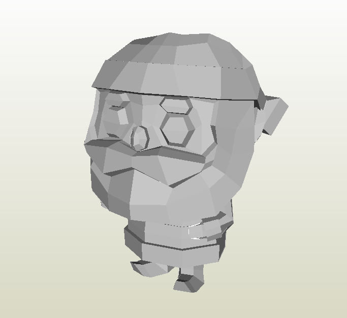 Papá Noel de papercraft
