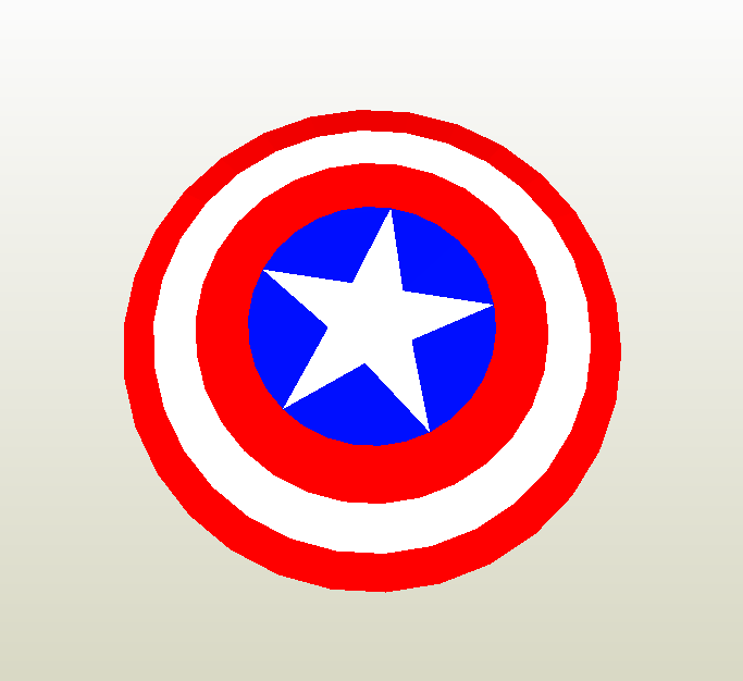 Escudo Capitán América Papercraft
