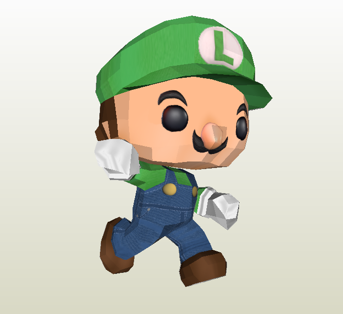 Luigi bros papercraft