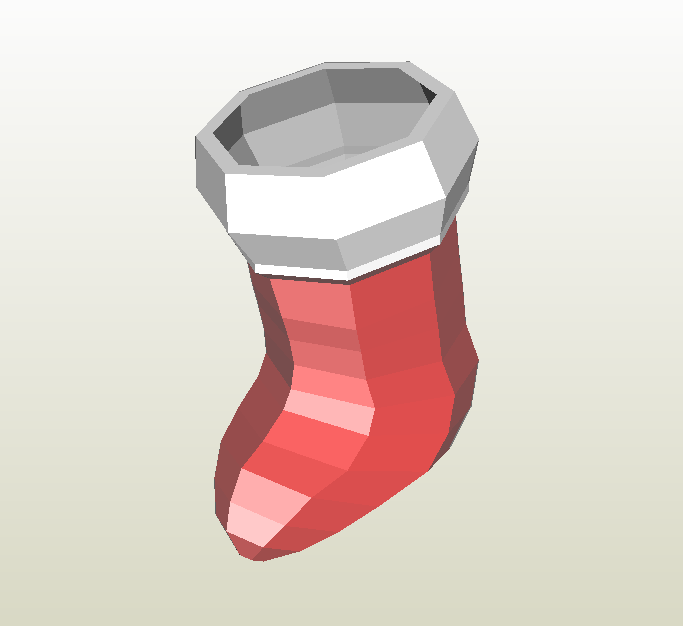 Bota navideña papercraft