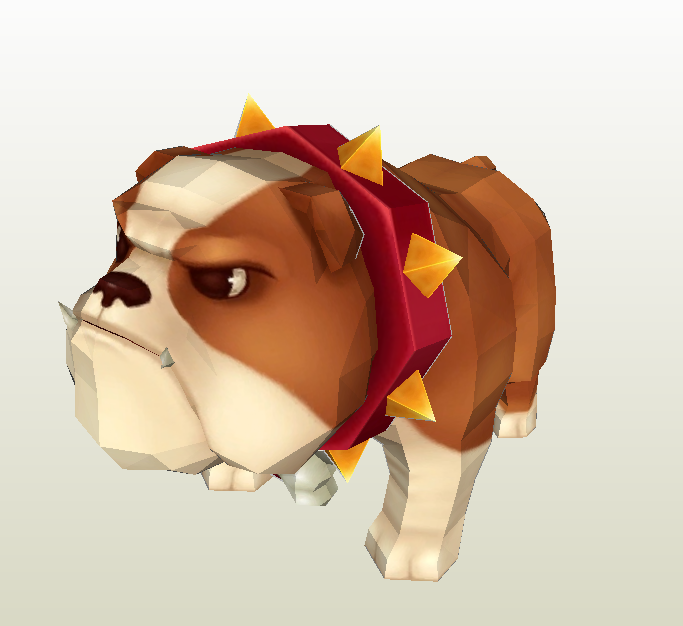 Bulldog papercraft