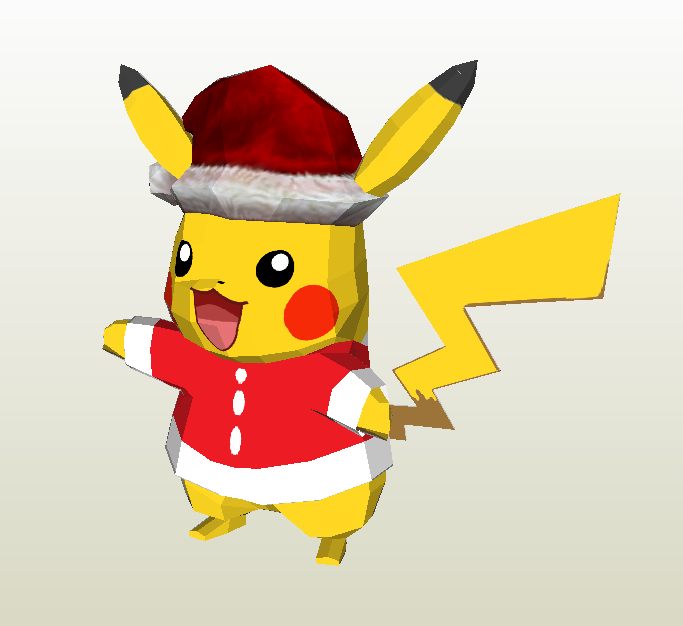 Pikachu Santa Papercraft