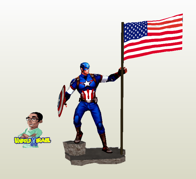 Capitán América papercraft