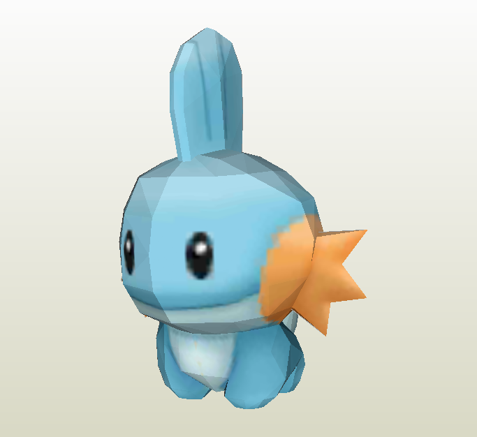 Muñeco Mudkip papercraft