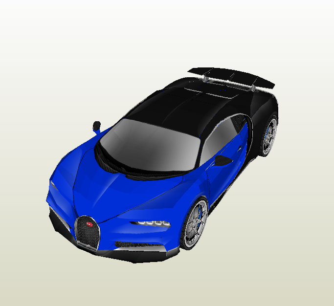 Bugatti Chiron Papercraft Gratis Papercraft Gratis