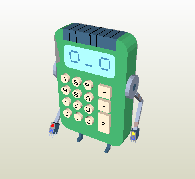 Calculator papercraft
