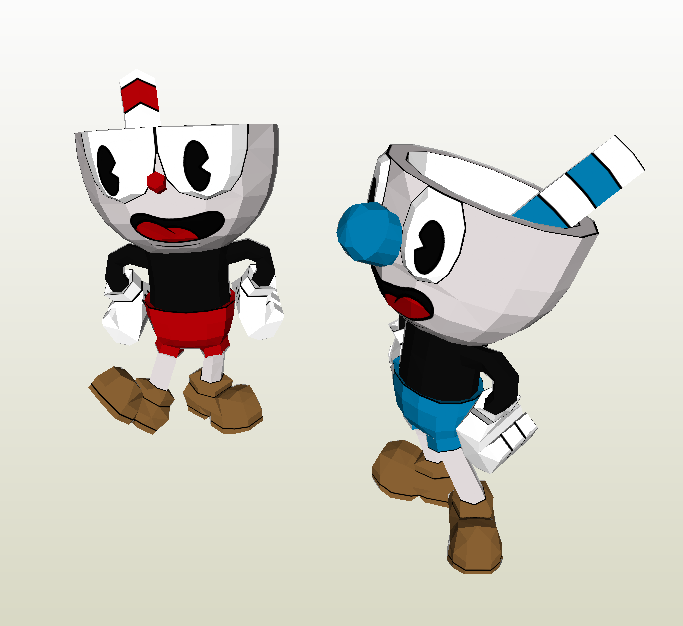 Cuphead papercraft