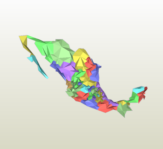 Mapa méxico papercraft