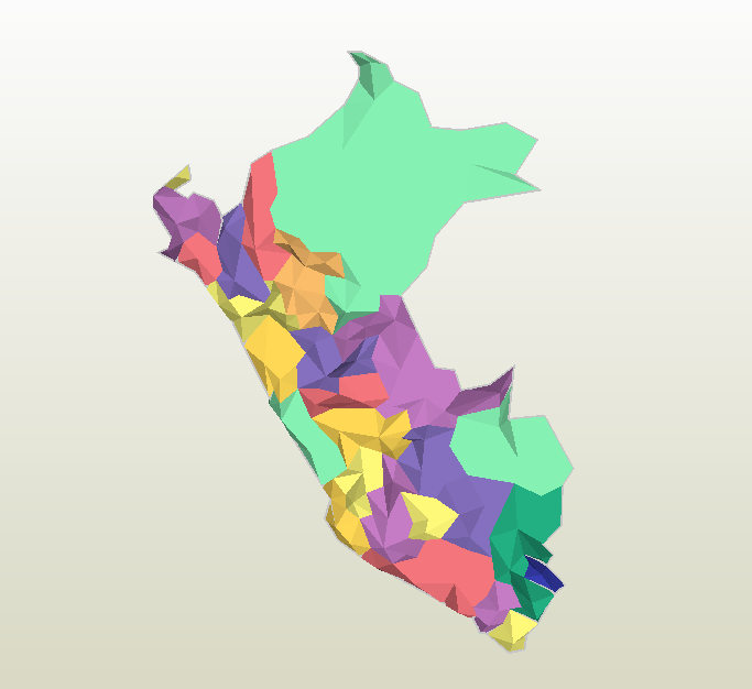 Mapa perú papercraft