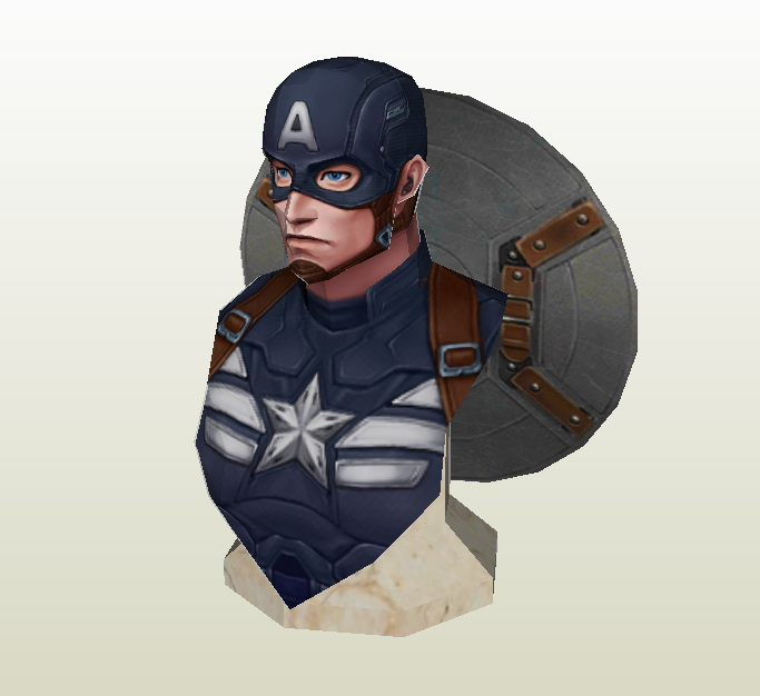 Capitán América papercraft