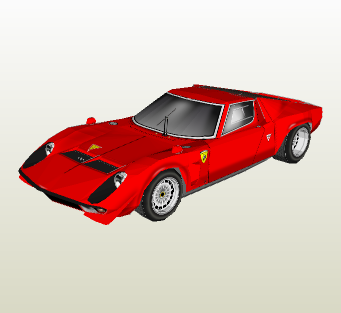 Lamborgini jota papercraft