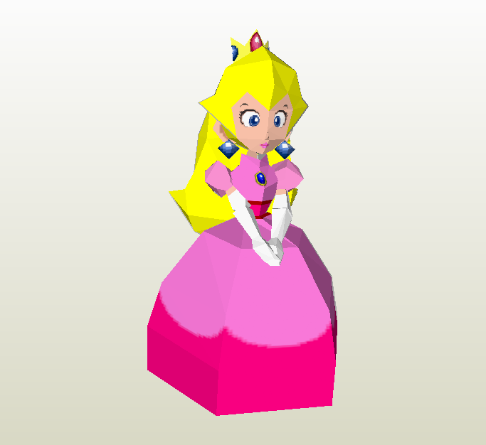 Princesa Peach papercraft