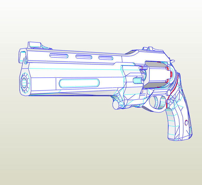 Revolver papercraft