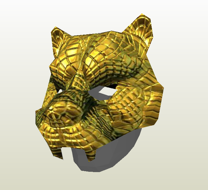 Máscara tigre papercraft